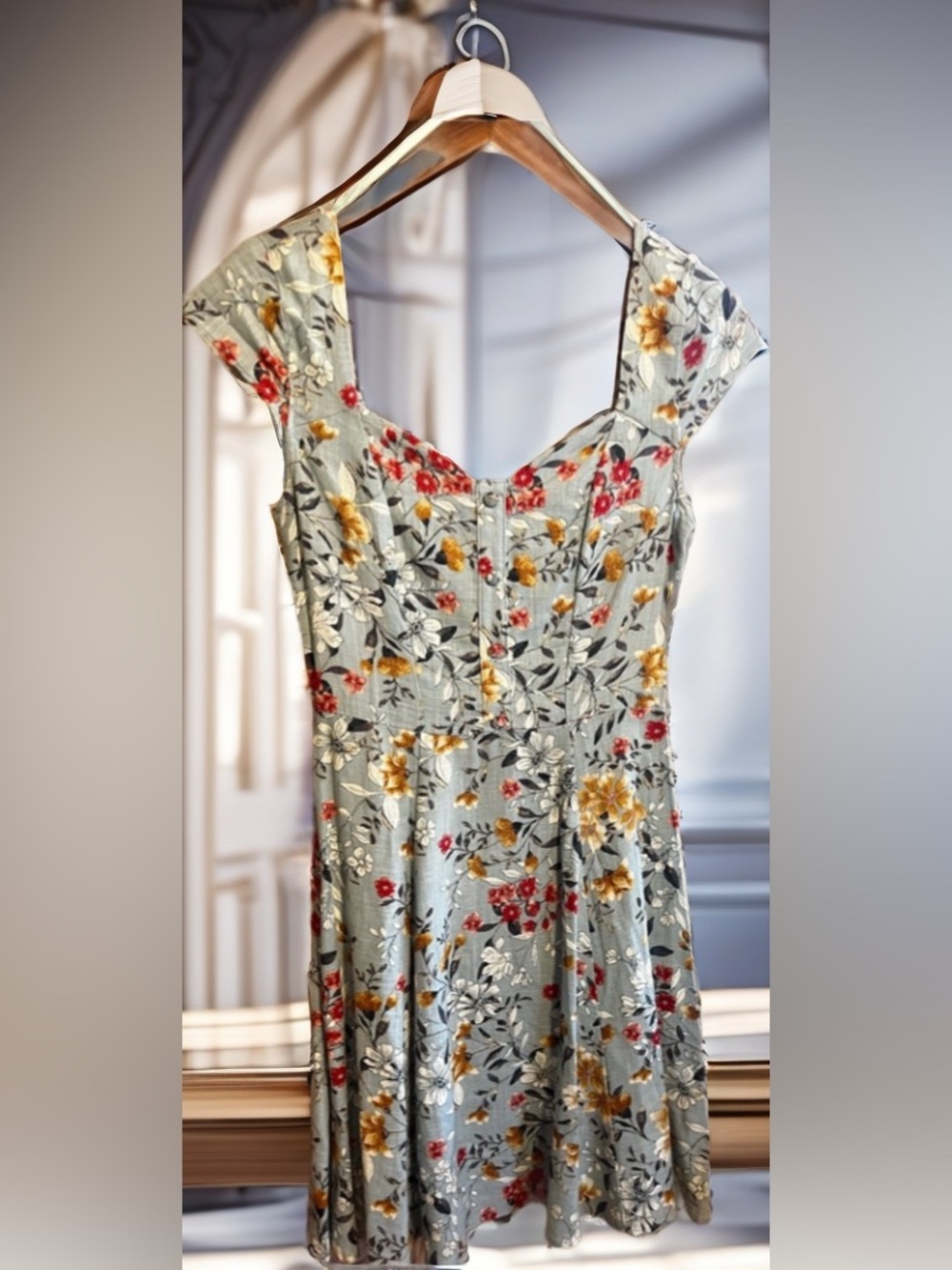 Blue/Rose City Triangles dress size XS